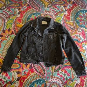 XSmall cropped dark-grey denim jacket